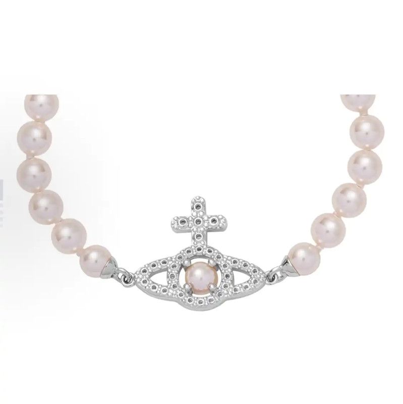 Vivienne Westwood Vivienne Westwood Silver Pearl Alloy Bracelet 0089 Size ONE SIZE - 2 Thumbnail