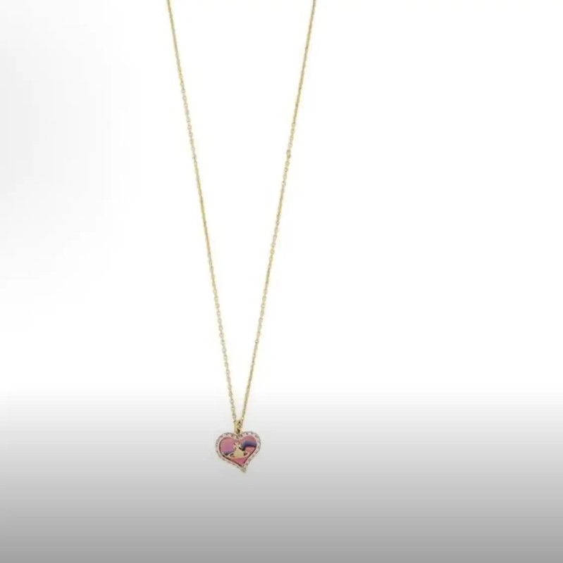 Vivienne Westwood Vivienne Westwood Pink Logo Heart Necklace 0089 Size ONE SIZE - 3 Thumbnail
