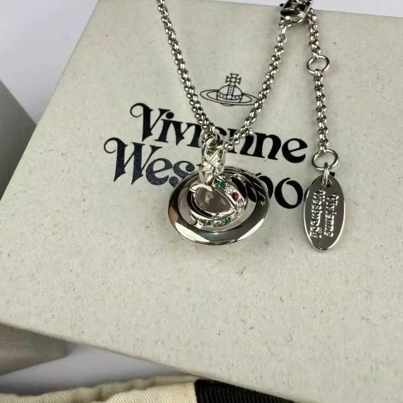 Vivienne Westwood Vivienne Westwood Silver Alloy Logo Necklace 0089 Size ONE SIZE - 4 Thumbnail