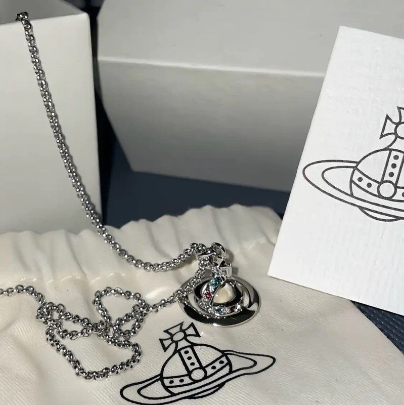 Vivienne Westwood Vivienne Westwood Silver Alloy Logo Necklace 0089 Size ONE SIZE - 10 Thumbnail