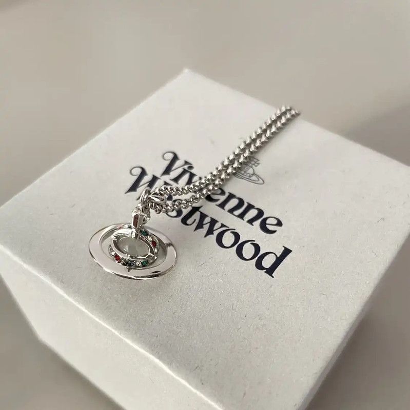 Vivienne Westwood Vivienne Westwood Silver Alloy Logo Necklace 0089 Size ONE SIZE - 9 Thumbnail