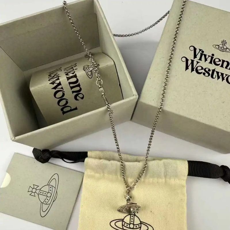 Vivienne Westwood Vivienne Westwood Silver Alloy Logo Necklace 0089 Size ONE SIZE - 6 Thumbnail