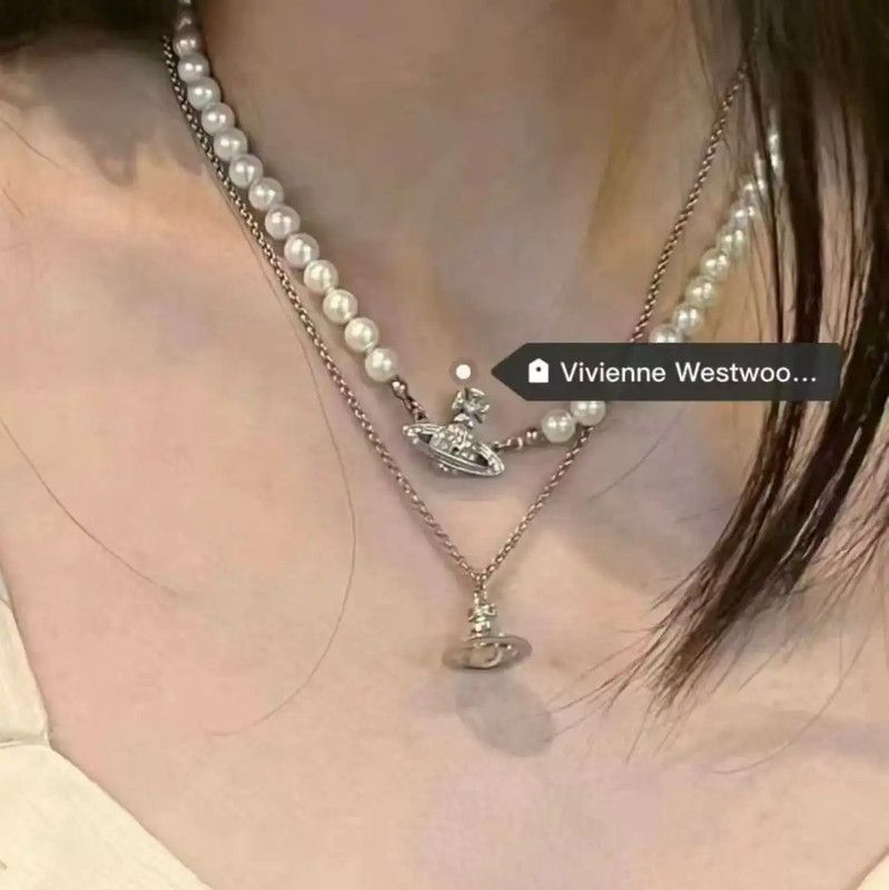 Vivienne Westwood Vivienne Westwood Silver Alloy Logo Necklace 0089 Size ONE SIZE - 8 Thumbnail
