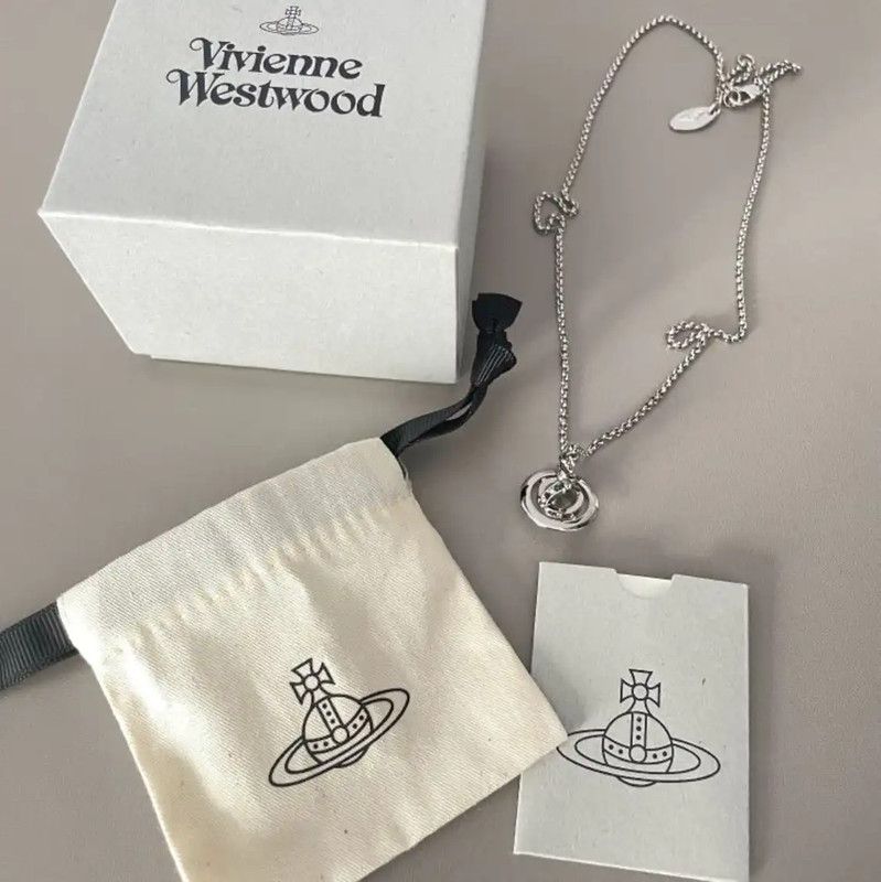 Vivienne Westwood Vivienne Westwood Silver Crystal Statement Necklace 0089 Size ONE SIZE - 7 Thumbnail