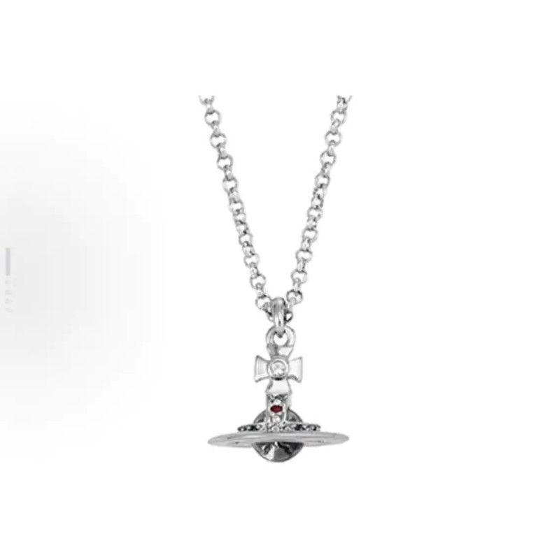 Vivienne Westwood Vivienne Westwood Silver Crystal Statement Necklace 0089 Size ONE SIZE - 2 Thumbnail