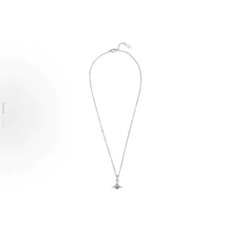 Vivienne Westwood Vivienne Westwood Silver Crystal Statement Necklace 0089 Size ONE SIZE - 3 Thumbnail