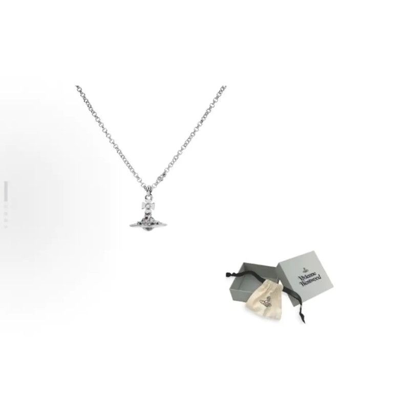 Vivienne Westwood Vivienne Westwood Silver Crystal Statement Necklace 0089 Size ONE SIZE - 9 Thumbnail