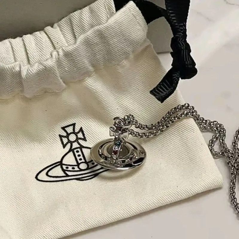 Vivienne Westwood Vivienne Westwood Silver Crystal Statement Necklace 0089 Size ONE SIZE - 5 Thumbnail