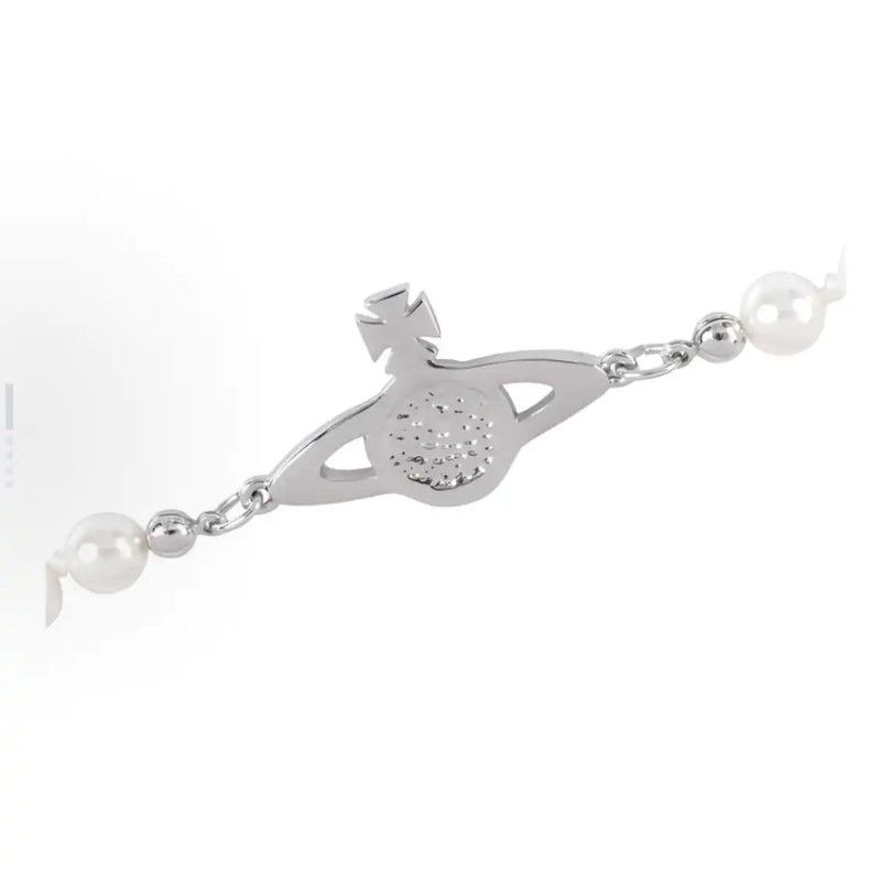 Vivienne Westwood Vivienne Westwood Silver Pearl Alloy Bracelet 0089 Size ONE SIZE - 3 Thumbnail
