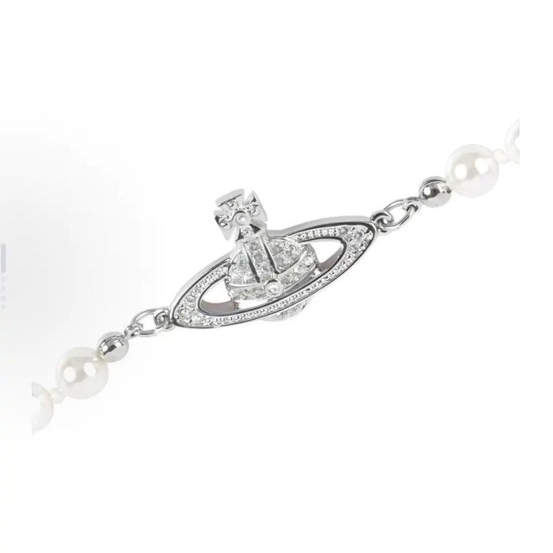 Vivienne Westwood Vivienne Westwood Silver Pearl Alloy Bracelet 0089 Size ONE SIZE - 2 Thumbnail