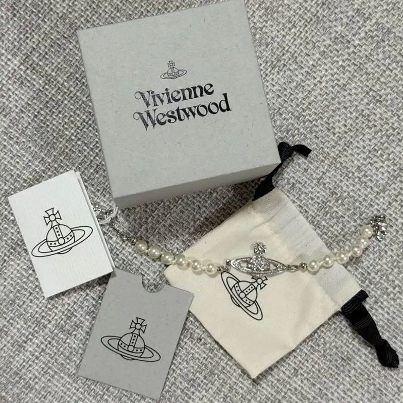 Vivienne Westwood Vivienne Westwood Silver Pearl Alloy Bracelet 0089 Size ONE SIZE - 7 Thumbnail