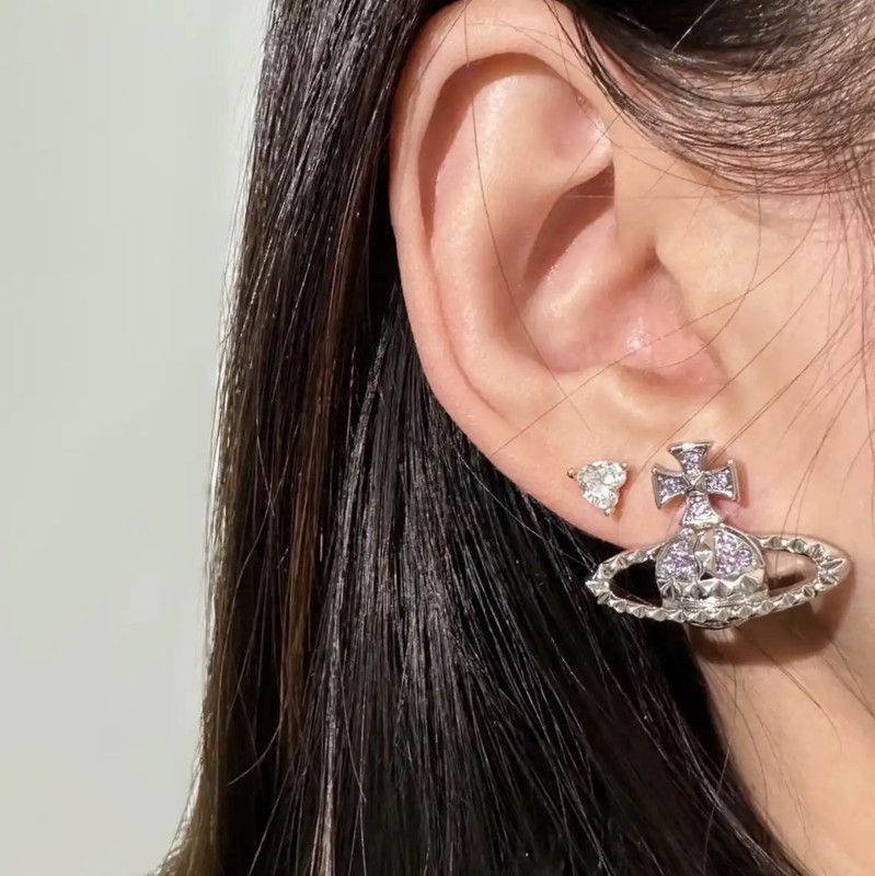 Vivienne Westwood Vivienne Westwood Silver Alloy Earrings 0089 Size ONE SIZE - 4 Thumbnail