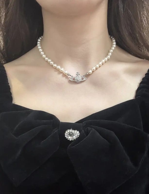 Vivienne Westwood Vivienne Westwood Silver Pearl Star Necklace 0089 Size ONE SIZE - 10 Thumbnail