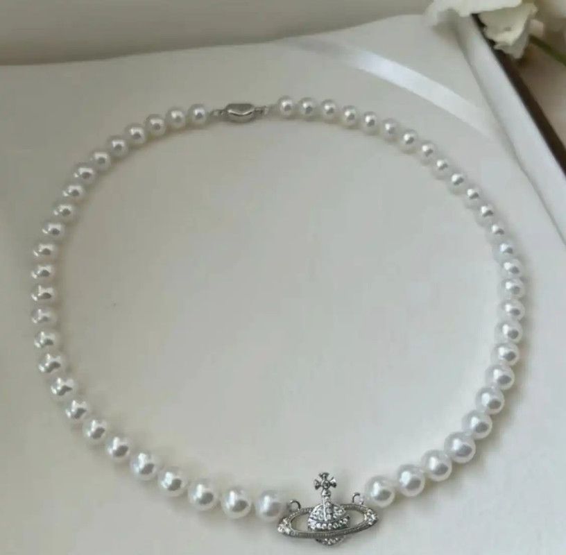 Vivienne Westwood Vivienne Westwood Silver Pearl Star Necklace 0089 Size ONE SIZE - 6 Thumbnail