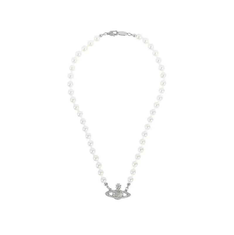 Vivienne Westwood Vivienne Westwood White Alloy Necklace 39cm 0089 Size ONE SIZE - 2 Thumbnail