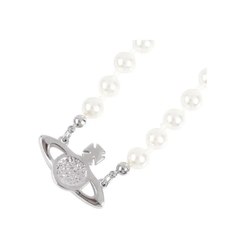 Vivienne Westwood Vivienne Westwood White Alloy Necklace 39cm 0089 Size ONE SIZE - 4 Thumbnail