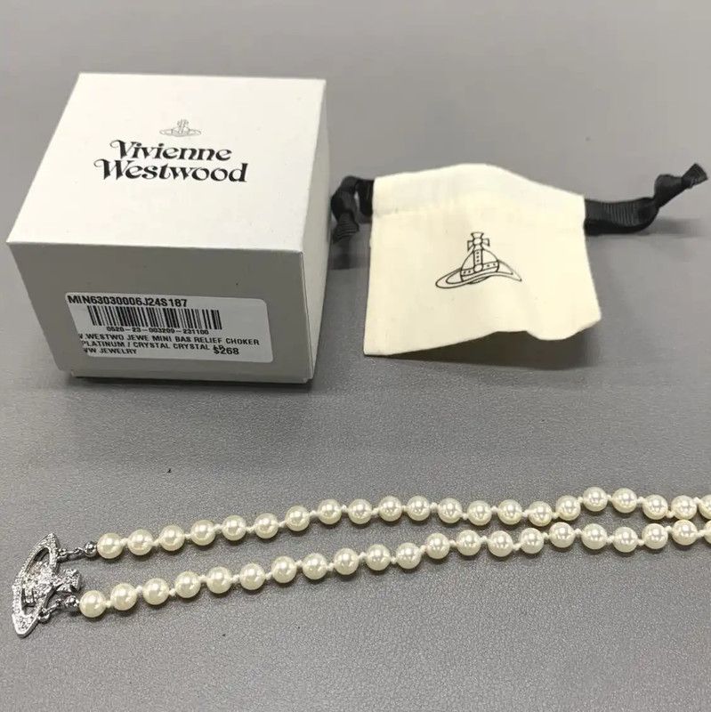 Vivienne Westwood Vivienne Westwood White Alloy Necklace 39cm 0089 Size ONE SIZE - 6 Thumbnail