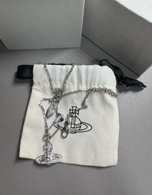 Vivienne Westwood Vivienne Westwood Silver Alloy Necklace with Safety Pin 0089 Size ONE SIZE - 7 Thumbnail