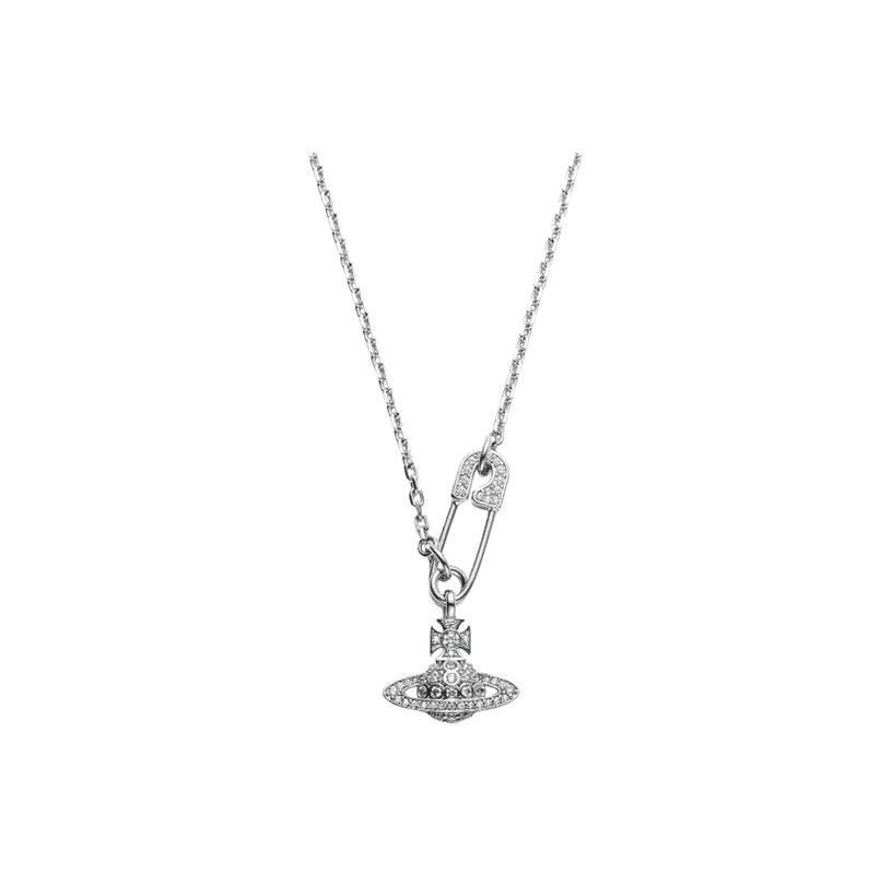 Vivienne Westwood Vivienne Westwood Silver Alloy Necklace with Safety Pin 0089 Size ONE SIZE - 2 Thumbnail