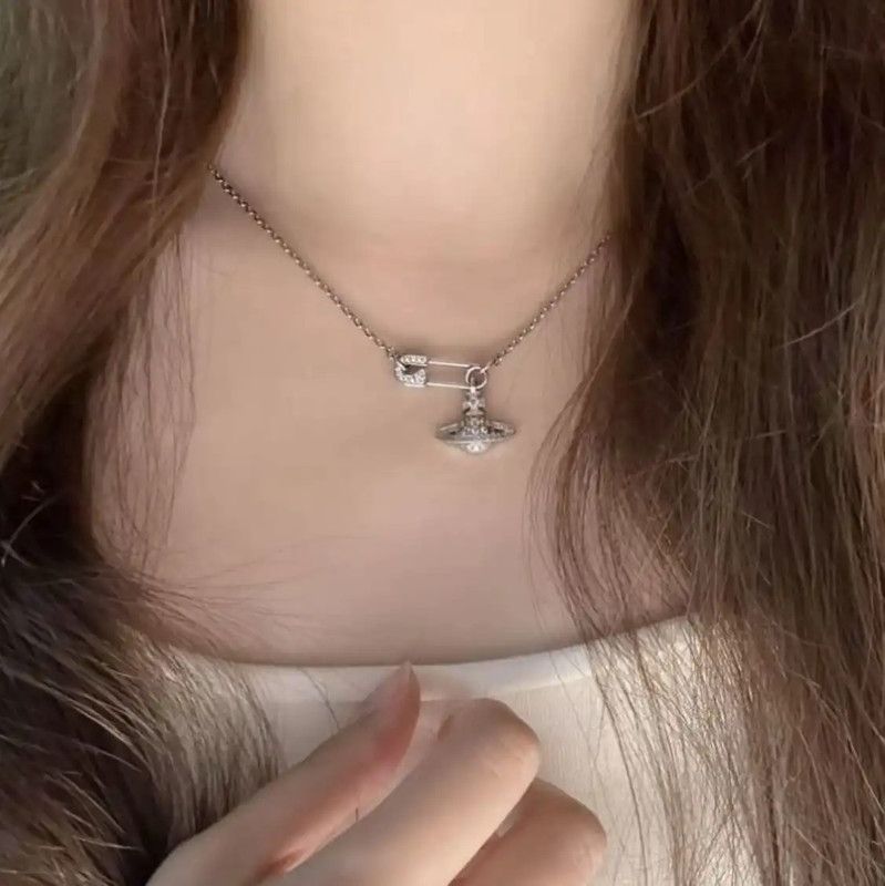 Vivienne Westwood Vivienne Westwood Silver Alloy Necklace with Safety Pin 0089 Size ONE SIZE - 8 Thumbnail