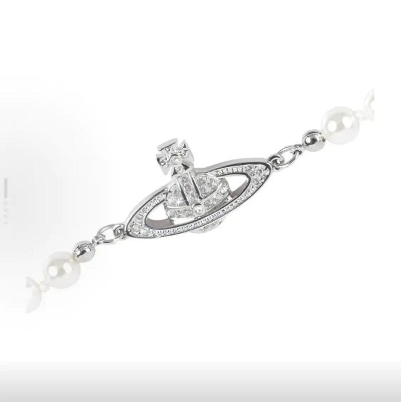 Vivienne Westwood Vivienne Westwood Silver Pearl Bracelet 0089 Size ONE SIZE - 2 Thumbnail