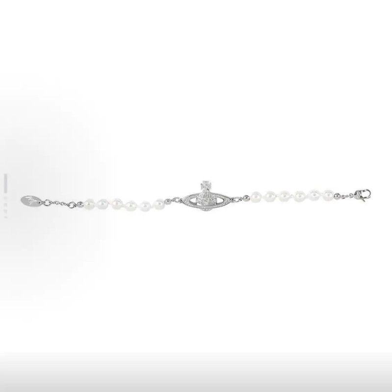 Vivienne Westwood Vivienne Westwood Silver Pearl Bracelet 0089 Size ONE SIZE - 4 Thumbnail