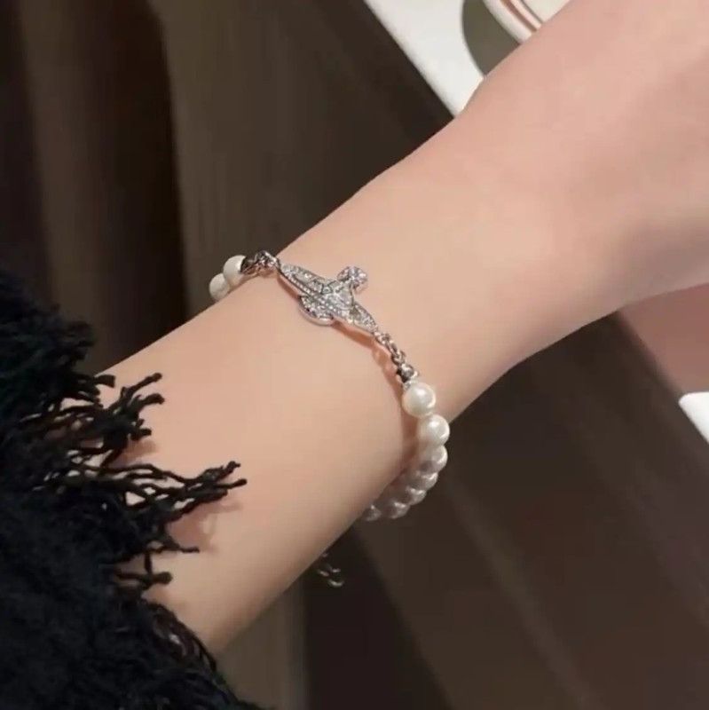 Vivienne Westwood Vivienne Westwood Silver Pearl Bracelet 0089 Size ONE SIZE - 7 Thumbnail