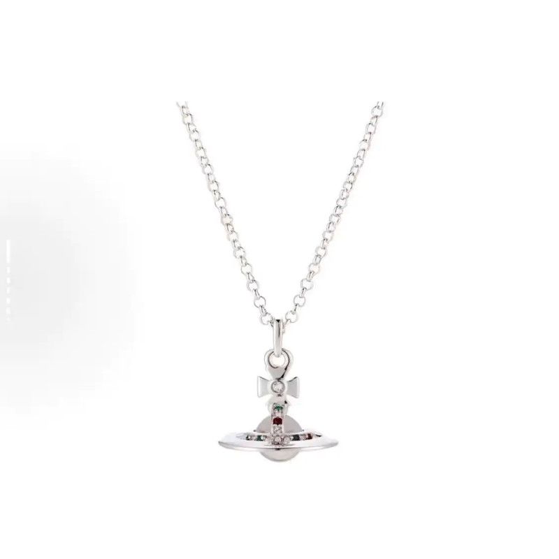 Vivienne Westwood Vivienne Westwood Silver Alloy Necklace 40cm 0089 Size ONE SIZE - 2 Thumbnail