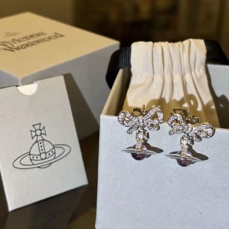 Vivienne Westwood Vivienne Westwood Silver Alloy Earrings 0089 Size ONE SIZE - 4 Thumbnail