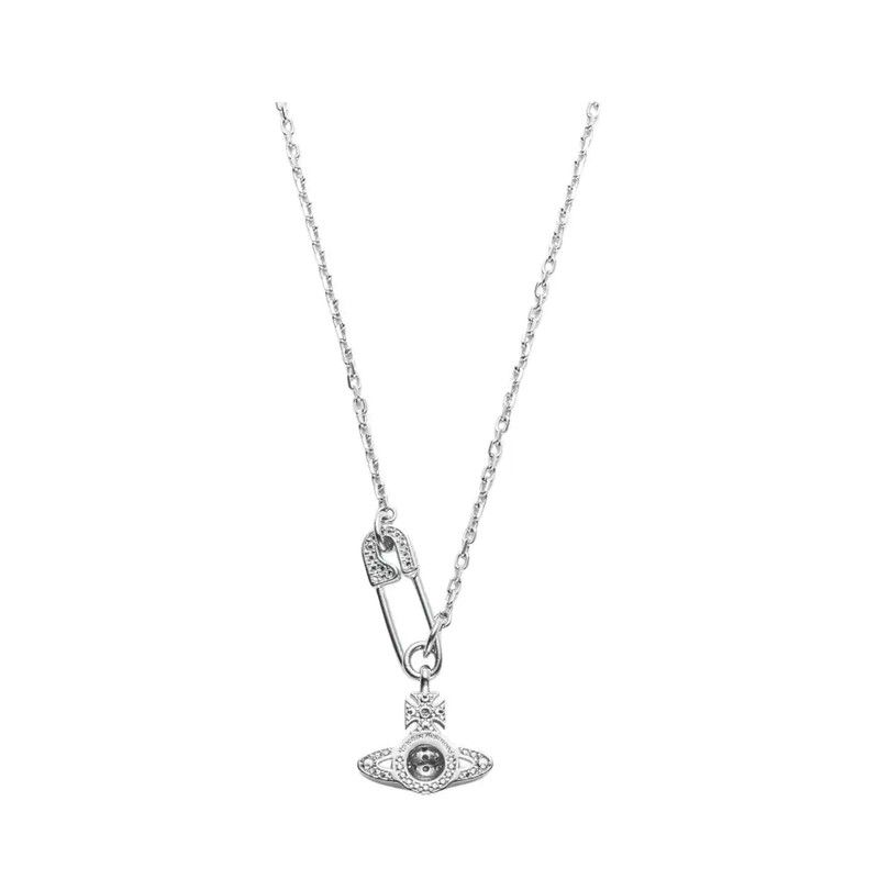 Vivienne Westwood Vivienne Westwood Silver Alloy Necklace with Safety Pin 0089 Size ONE SIZE - 2 Thumbnail