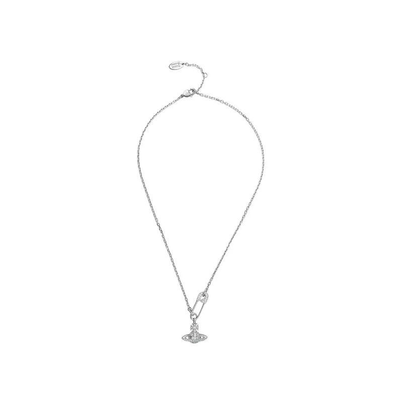 Vivienne Westwood Vivienne Westwood Silver Alloy Necklace with Safety Pin 0089 Size ONE SIZE - 3 Thumbnail