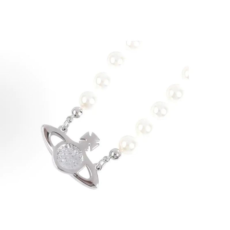 Vivienne Westwood Vivienne Westwood White Crystal Necklace 39cm 0089 Size ONE SIZE - 3 Thumbnail