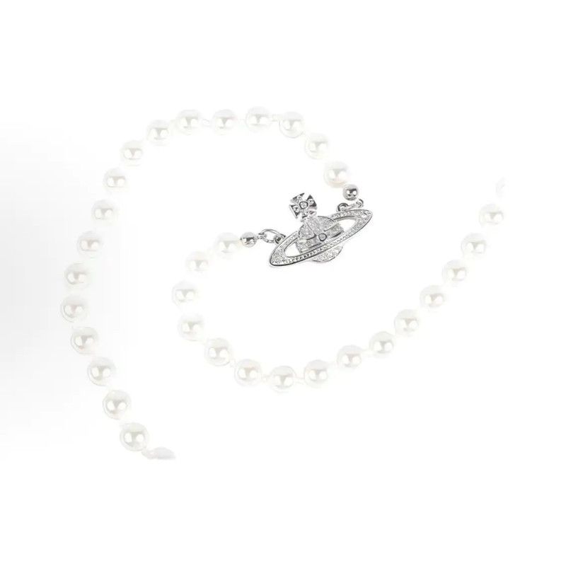 Vivienne Westwood Vivienne Westwood White Crystal Necklace 39cm 0089 Size ONE SIZE - 4 Thumbnail