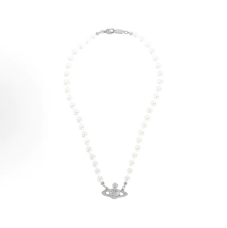 Vivienne Westwood Vivienne Westwood White Crystal Necklace 39cm 0089 Size ONE SIZE - 2 Thumbnail
