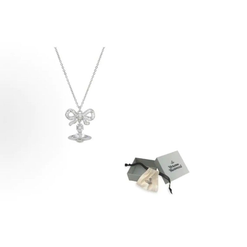 Vivienne Westwood Vivienne Westwood Silver Bow Necklace 0089 Size ONE SIZE - 8 Thumbnail