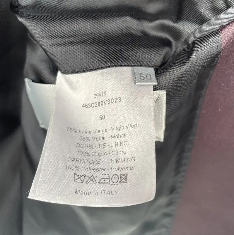 Dior Men's Burgundy Blazer Jacket 0089