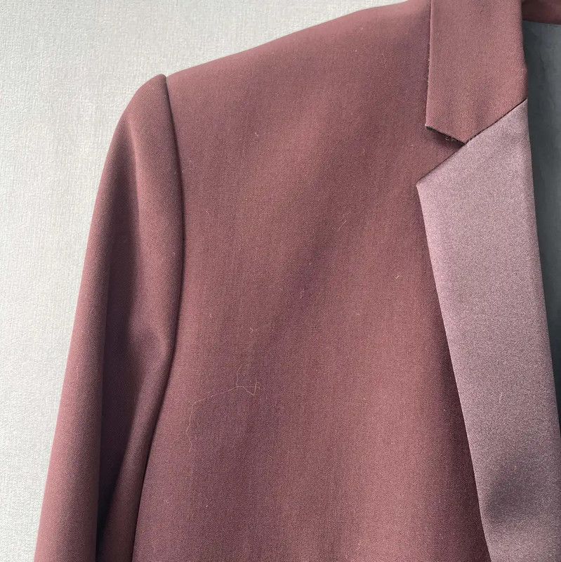 Dior Men's Burgundy Blazer Jacket 0089