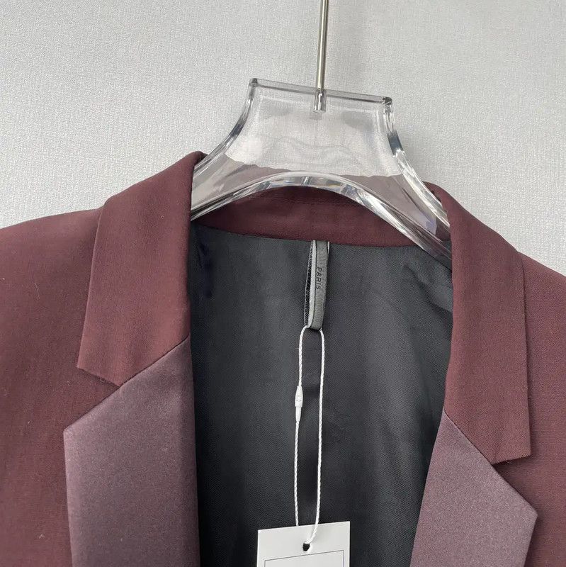 Dior Men's Burgundy Blazer Jacket 0089
