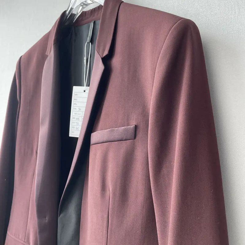 Dior Men's Burgundy Blazer Jacket 0089