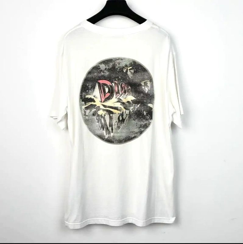 Dior Dior Summer White Cotton Graphic T-Shirt 0089 Size US XXL / EU 58 / 5 - 3 Thumbnail