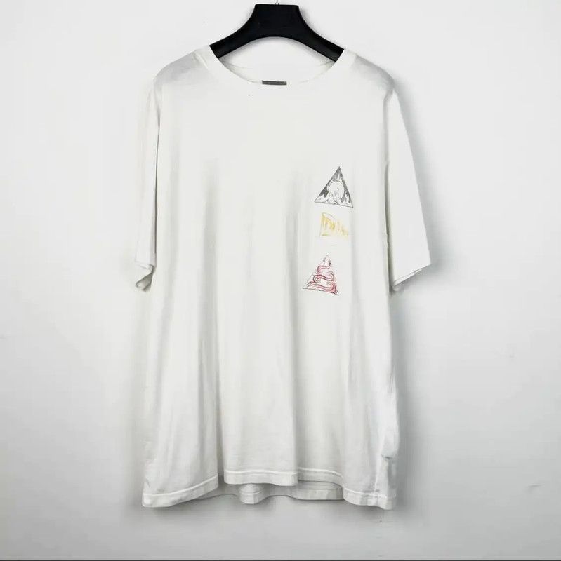 Dior Dior Summer White Cotton Graphic T-Shirt 0089 Size US XXL / EU 58 / 5 - 2 Thumbnail