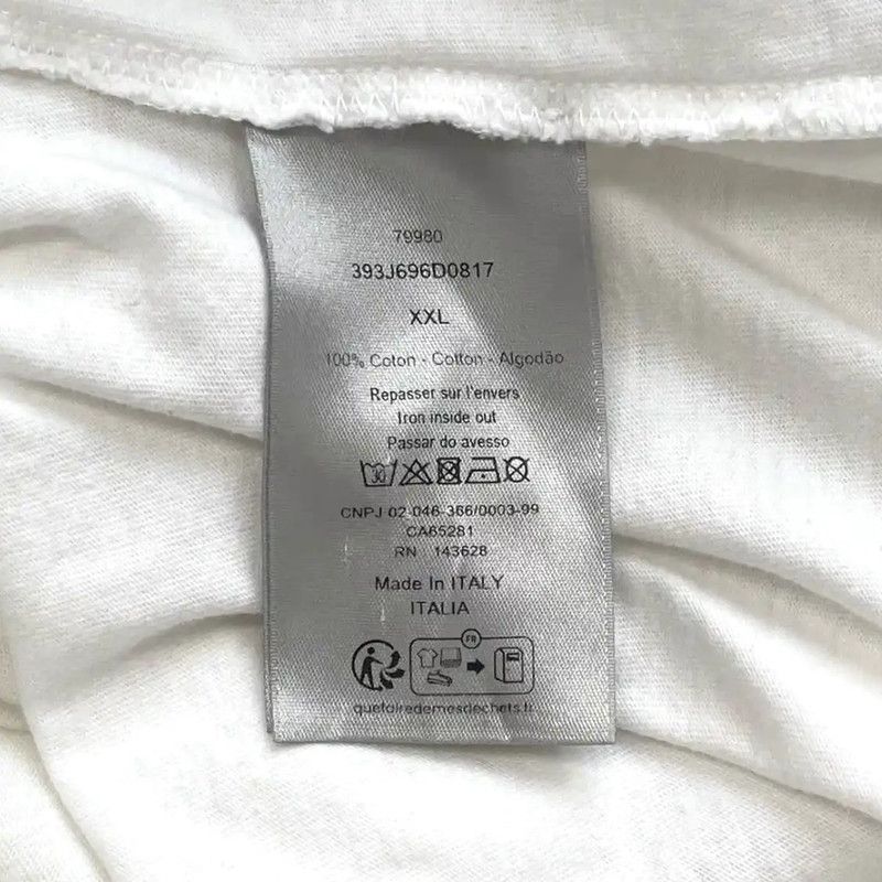 Dior Dior Summer White Cotton Graphic T-Shirt 0089 Size US XXL / EU 58 / 5 - 7 Thumbnail