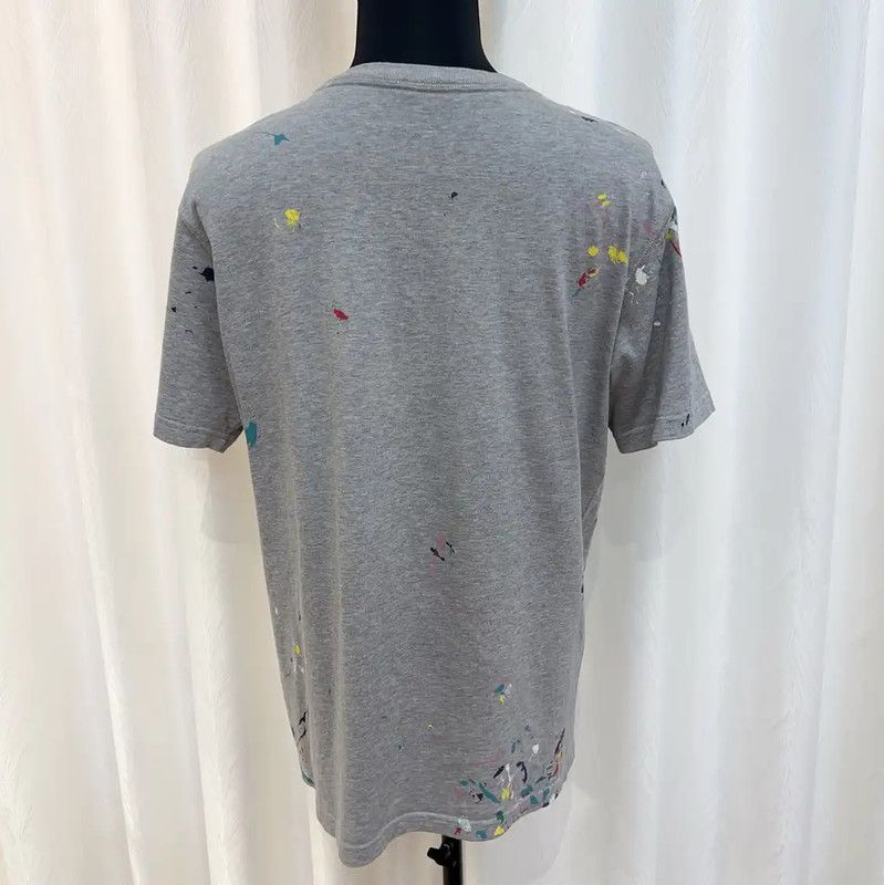 Dior Dior Men's Gray Cotton T-shirt with Paint Splatter 0089 Size US L / EU 52-54 / 3 - 4 Thumbnail