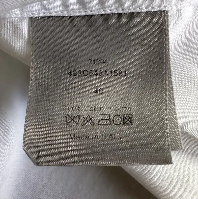 Dior Dior White Cotton Long Sleeve Shirt for Men 0089 Size US L / EU 52-54 / 3 - 4 Thumbnail