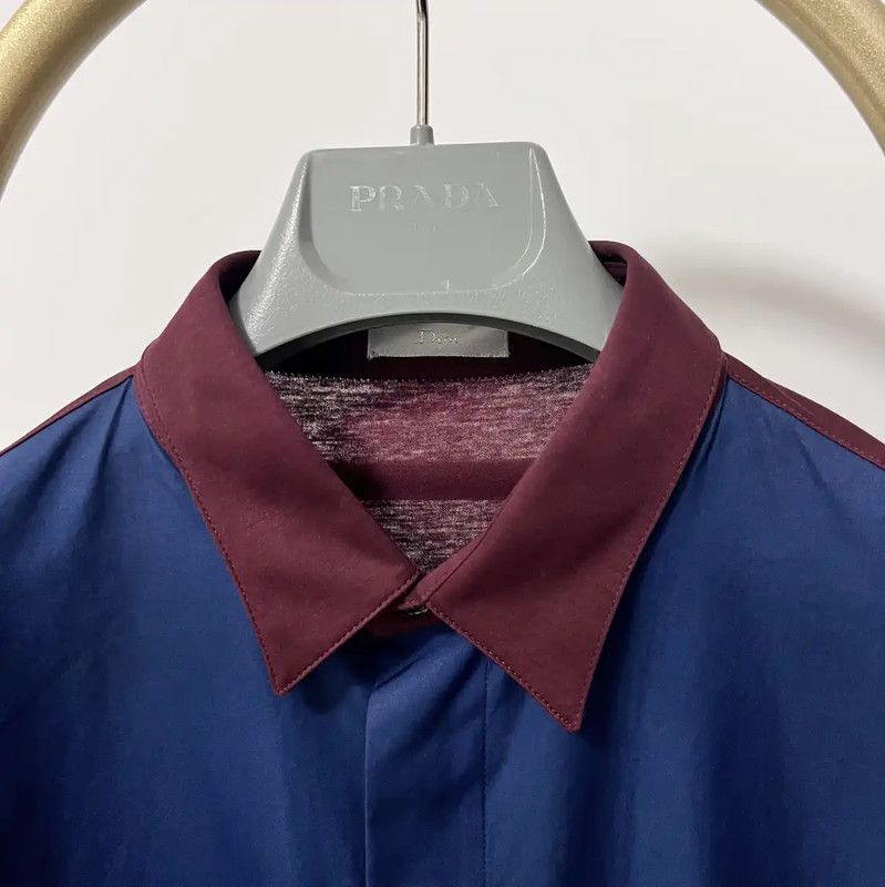 Dior Dior Colorblock Long Sleeve Cotton Shirt 0089 Size US M / EU 48-50 / 2 - 2 Thumbnail