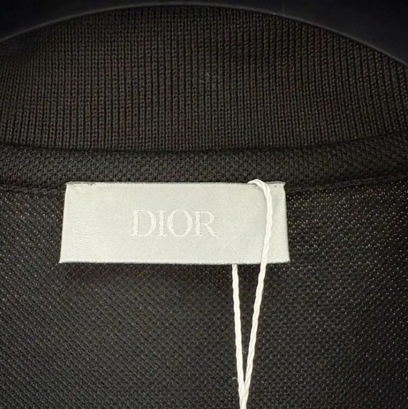 Dior Dior Black Cotton Men's Short Sleeve Polo 0089 Size US L / EU 52-54 / 3 - 2 Thumbnail