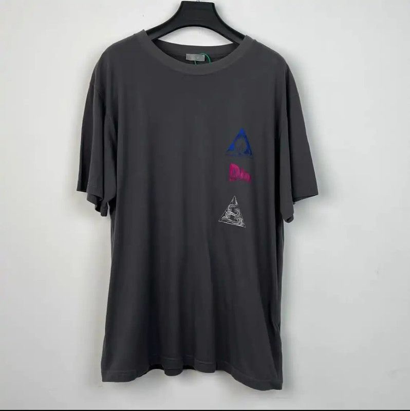 Dior Dior Men's Cotton Graphic T-Shirt in Dark Gray 0089 Size US XXL / EU 58 / 5 - 3 Thumbnail