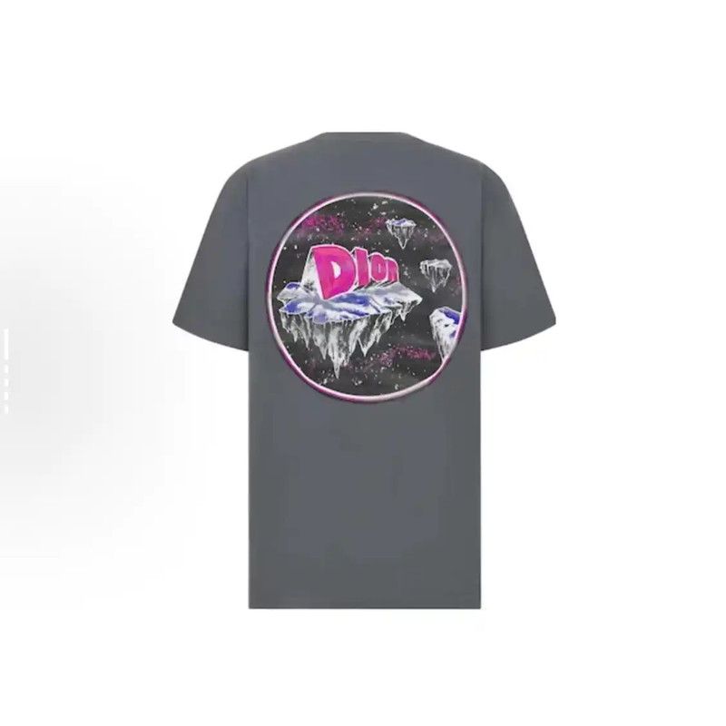 Dior Dior Men's Cotton Graphic T-Shirt in Dark Gray 0089 Size US XXL / EU 58 / 5 - 2 Thumbnail