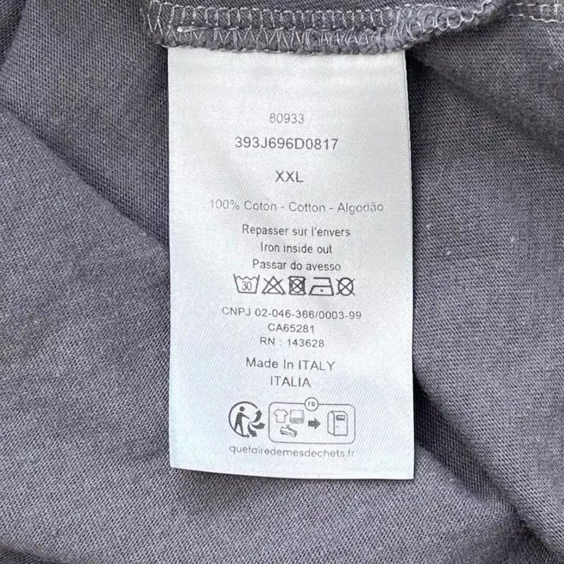 Dior Dior Men's Cotton Graphic T-Shirt in Dark Gray 0089 Size US XXL / EU 58 / 5 - 7 Thumbnail