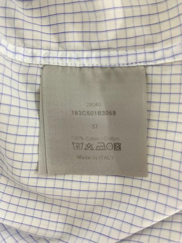 Dior Dior Men's Blue Cotton Long Sleeve Shirt 0089 Size US XXS / EU 40 - 7 Thumbnail